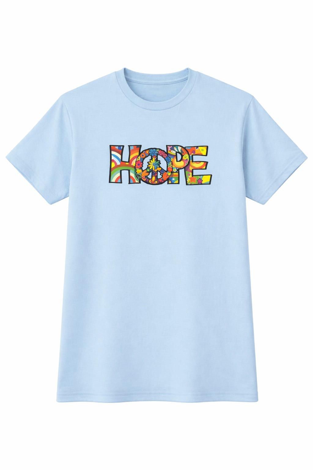CAMISETA AZUL CLARO HOPE